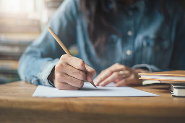 Person signing document
